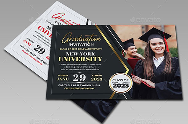 Professional Graduation Invitation Design Template