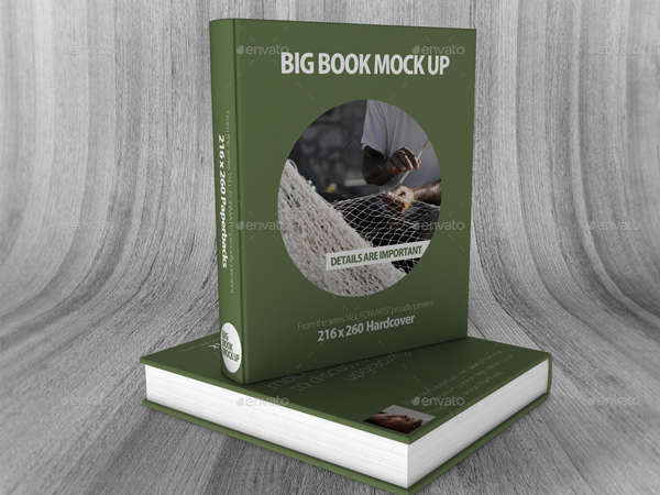 Professional Hardcover PSD Book Mockup Template