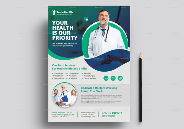 Professional Healthcare Flyer Premium Template