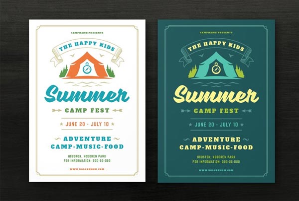 Professional Kids Summer Camp Flyer Template