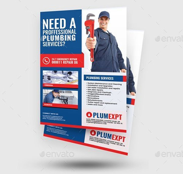 Professional Plumbing Flyer Template