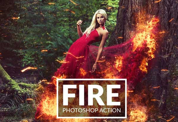 Professional Realistic Fire Photoshop Action