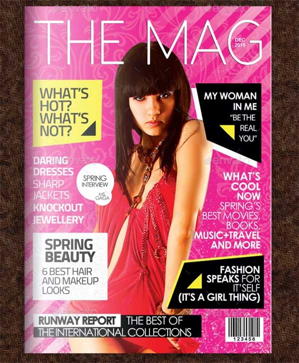 Professionally Designed Women Fashion Magazine Cover Template