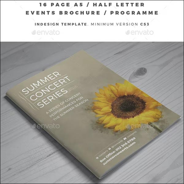 Programme Half Letter Events Brochure