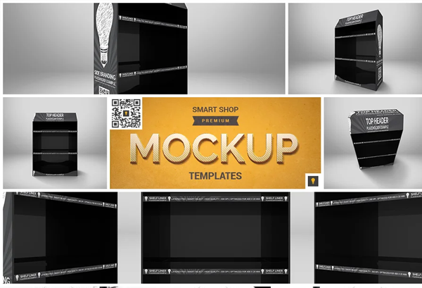 Promotional Shelf Display Mockup