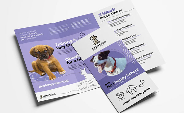Puppy School Brochure Template