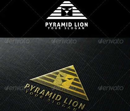 Pyramid Lion Logo Template