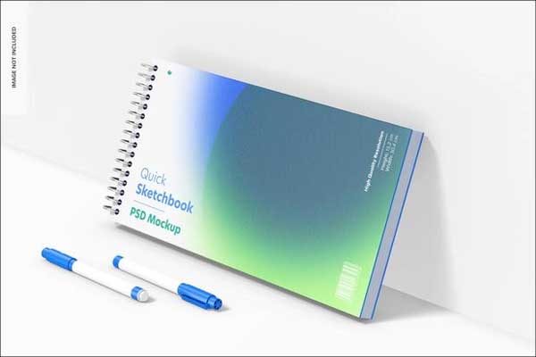 Quick Sketchbook Mockup Free Psd