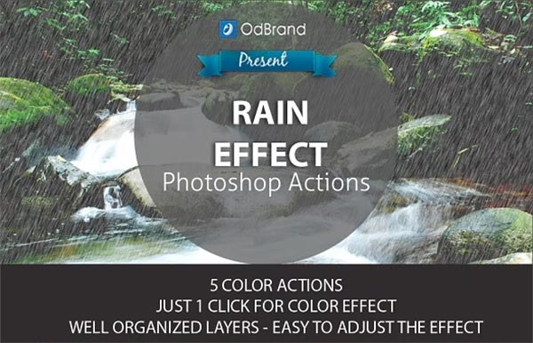 Rain Effect Photoshop Actions