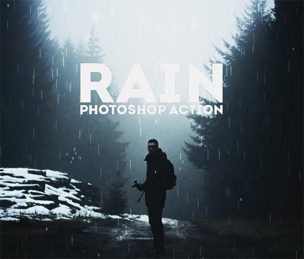 Rain Photoshop Action Artwork