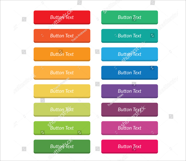 Rainbow Flat Web Buttons