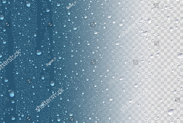 Raindrops on Transparent Background