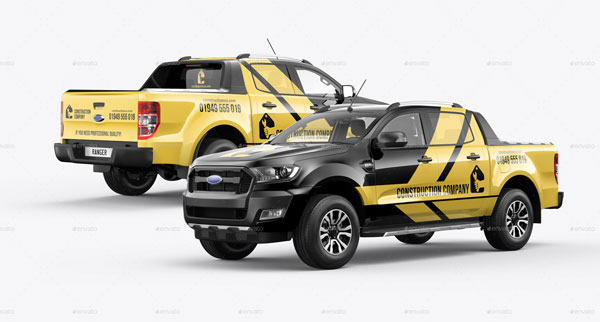 Ranger Pickup Truck Mockup Download