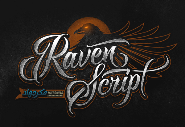 Raven Script Tattoo Font