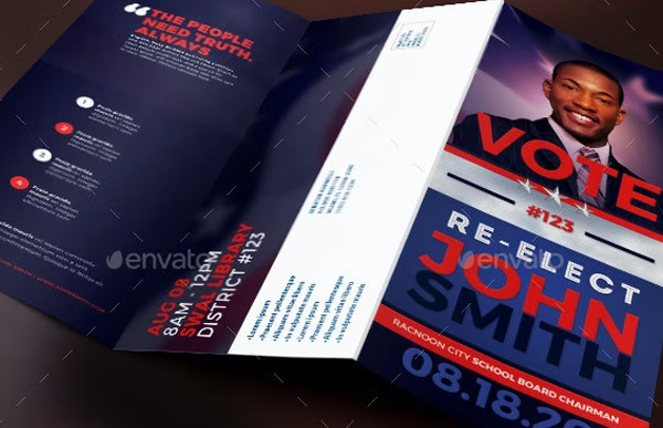 Re-Election Political Tri-Fold Brochure Template