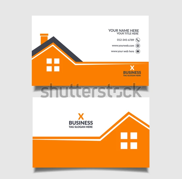 Real Estate Business Card Template Design