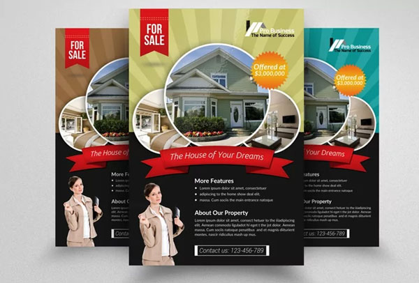 Real Estate Business Flyers Bundle Design Templates