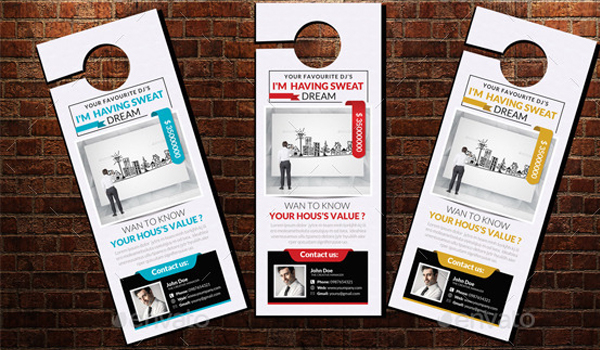 Real Estate Door Hangers Template