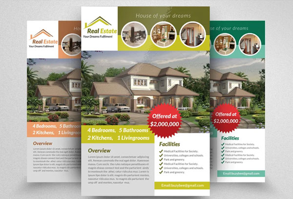 Real Estate Flyer Template Design PSD