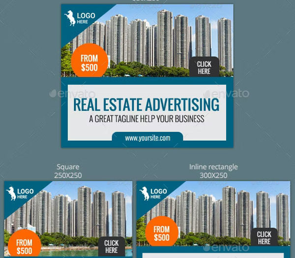 Real Estate Product And Service Banner Set