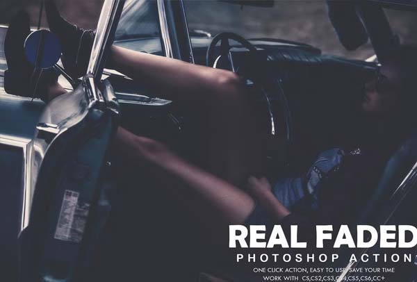 Real Faded Photoshop Action Template