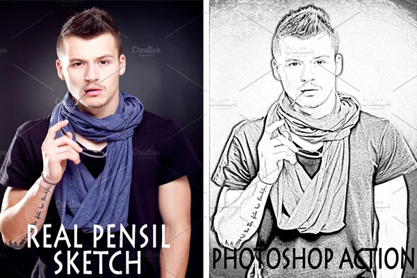 Real Pencil Sketch Photoshop Action