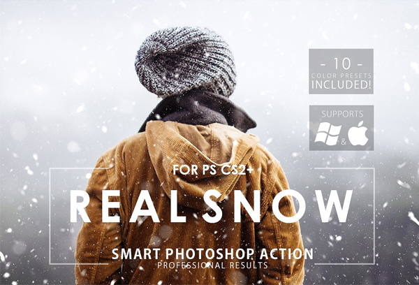 Real Snow Photoshop Action