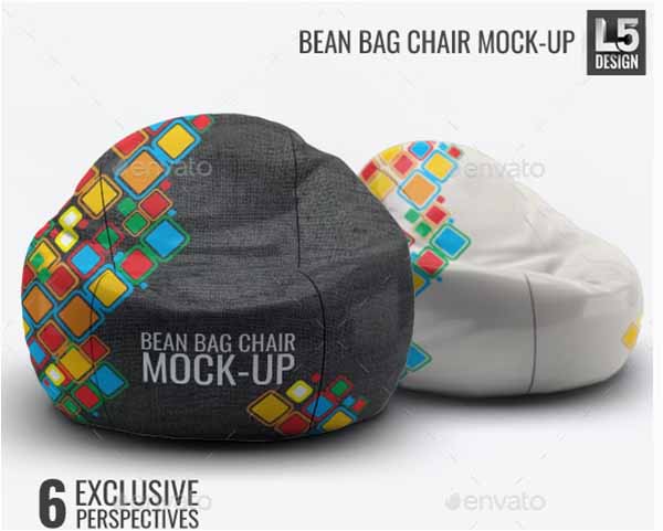 Realistic Bean Bag Chair Mock-Up
