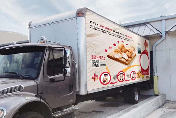 Realistic Box Truck Mockup Template