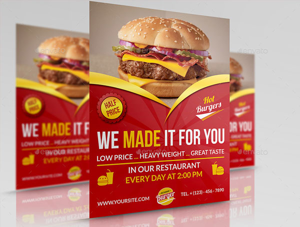 Realistic Burger Restaurant Flyer