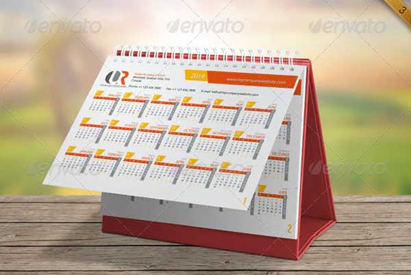 Realistic Desk Calendar Mockups