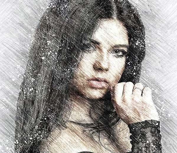 Realistic Digital Pencil Drawing Photoshop Action