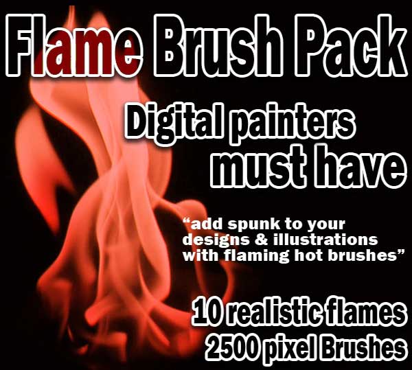 Realistic Flame Brush Set