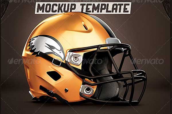 Realistic Football Helmet Mockup Templates