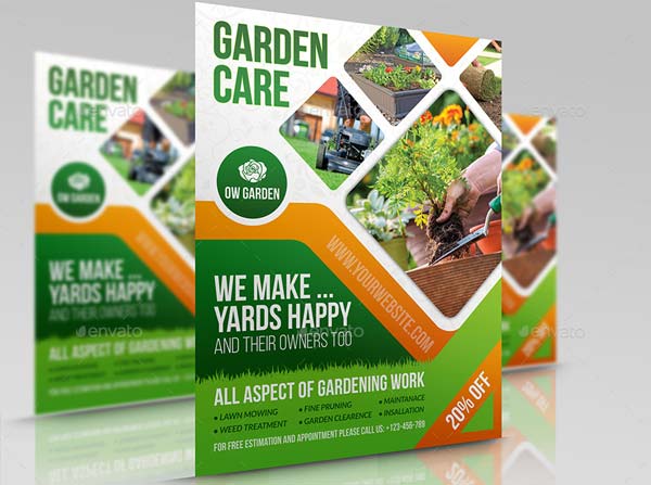Realistic Garden Services Flyer Template