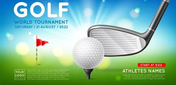 Realistic Golf Championship Banner