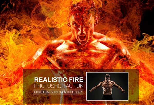 Realistic Look Fire Photoshop Action
