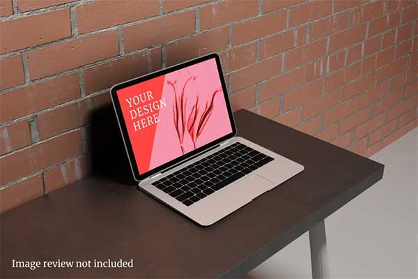 Realistic Macbook Air Laptop Mockup PSD