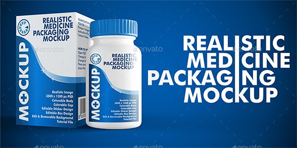 Realistic Medicine Packaging Mockup