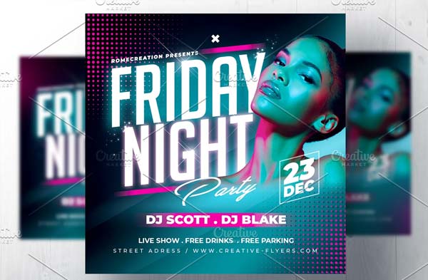 Realistic Nightclub Event Flyer Template