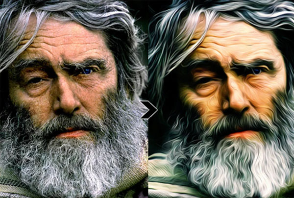 Realistic Old Oil Painting Photoshop Actions