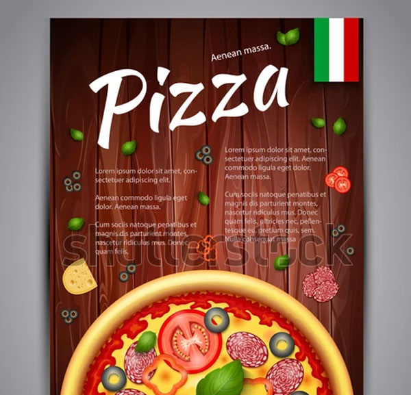 Realistic Pizza Pizzeria Flyer