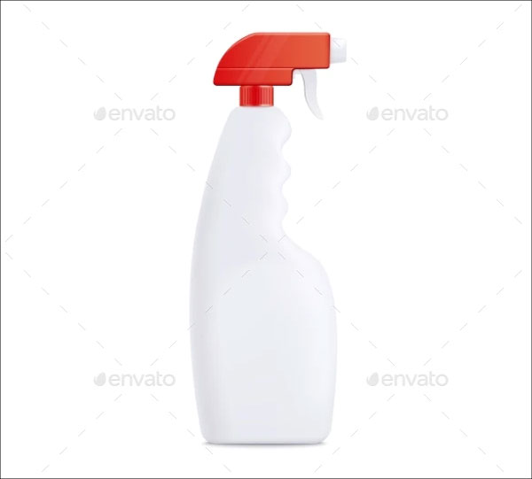 Realistic Plastic Blank Detergent Bottle Mockup