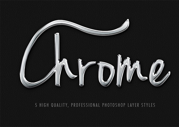 Realistic Pro Chrome Layer Styles