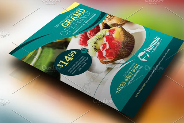 Realistic Restaurant Opening Flyer Template