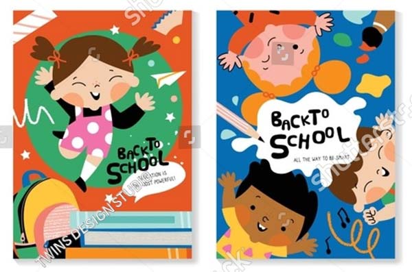Realistic School Flyer Design