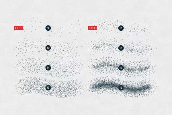 Realistic Stipple Photoshop Brushes