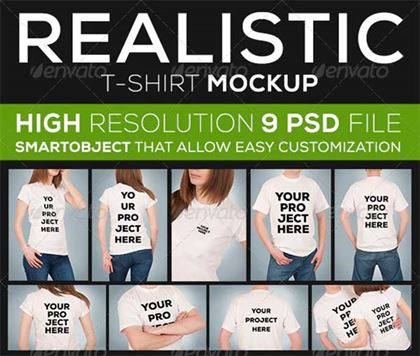 Realistic T-shirt Mockup Design