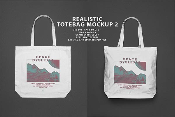 Realistic Totebag Mockup