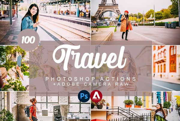Realistic Travel Photoshop Actions Template